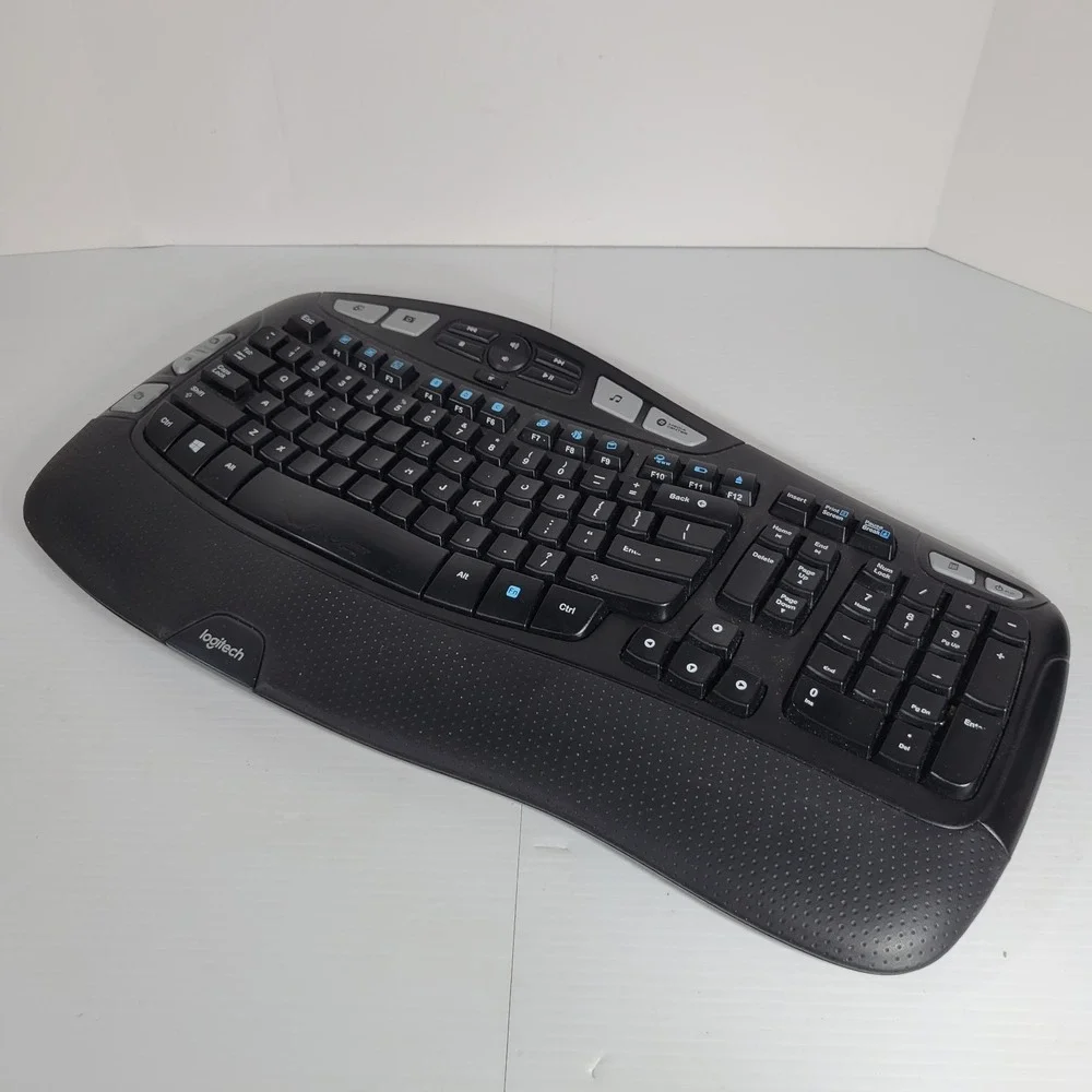 Logitech K350 920-001996 Comfort Wave Wireless Keyboard Black TESTED NO RECIEVER